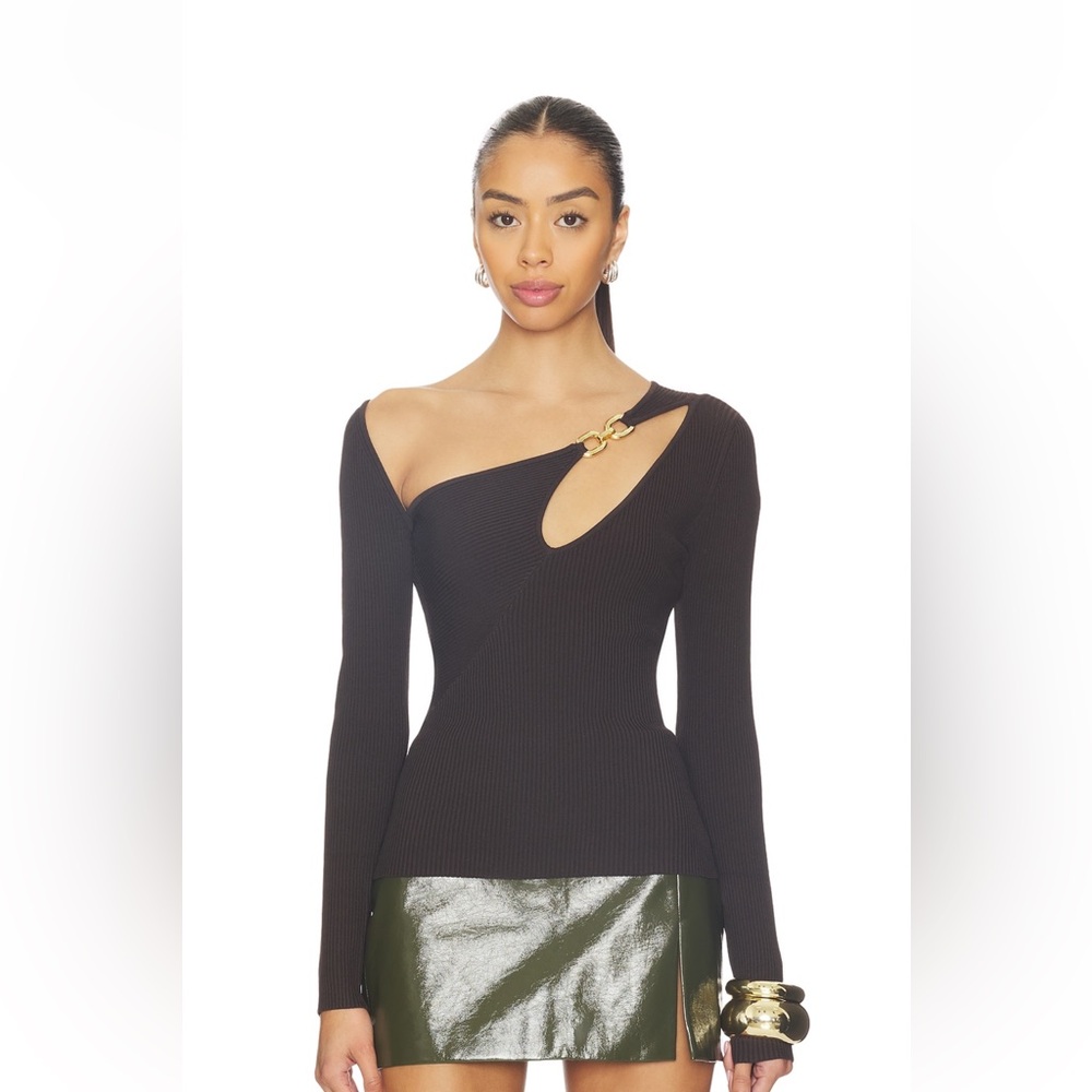 Asymmetrical Double Rin Rib Knit Top. Worn once.